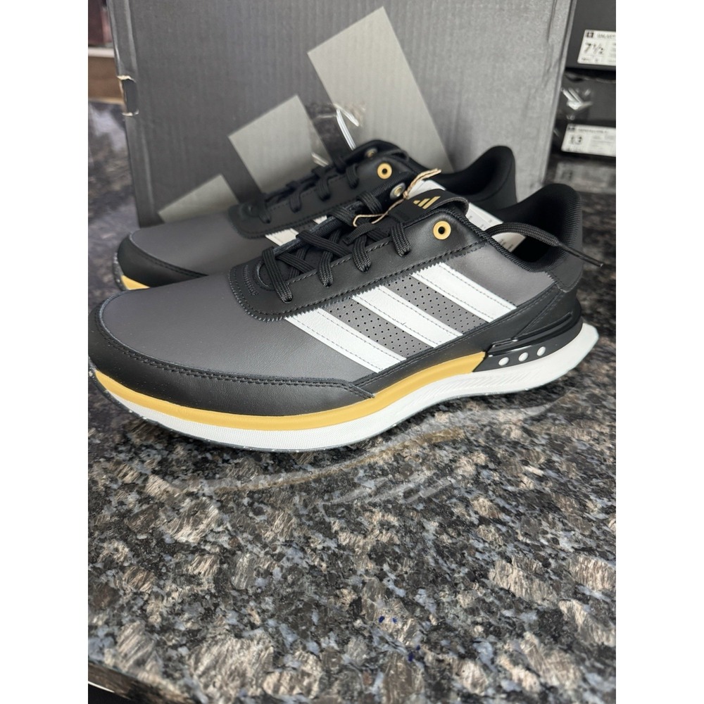 Adidas S2G SL Leather 24 Mens Golf Shoes Black Grey White IH5046 Size 10 NEW